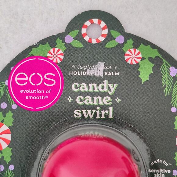 EOS Candy Cane Swirl Lip Balm 0.25 oz. Set of 2 Christmas Limited Edition New - Picture 2 of 5